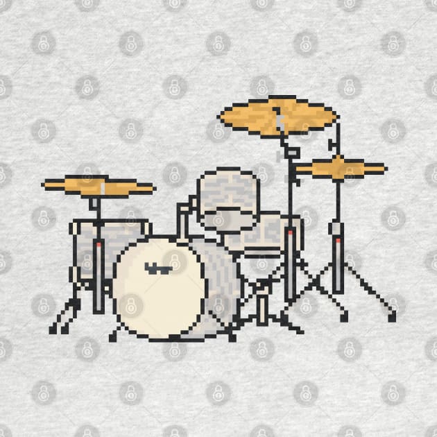 Pixel Silver Drum Set by gkillerb